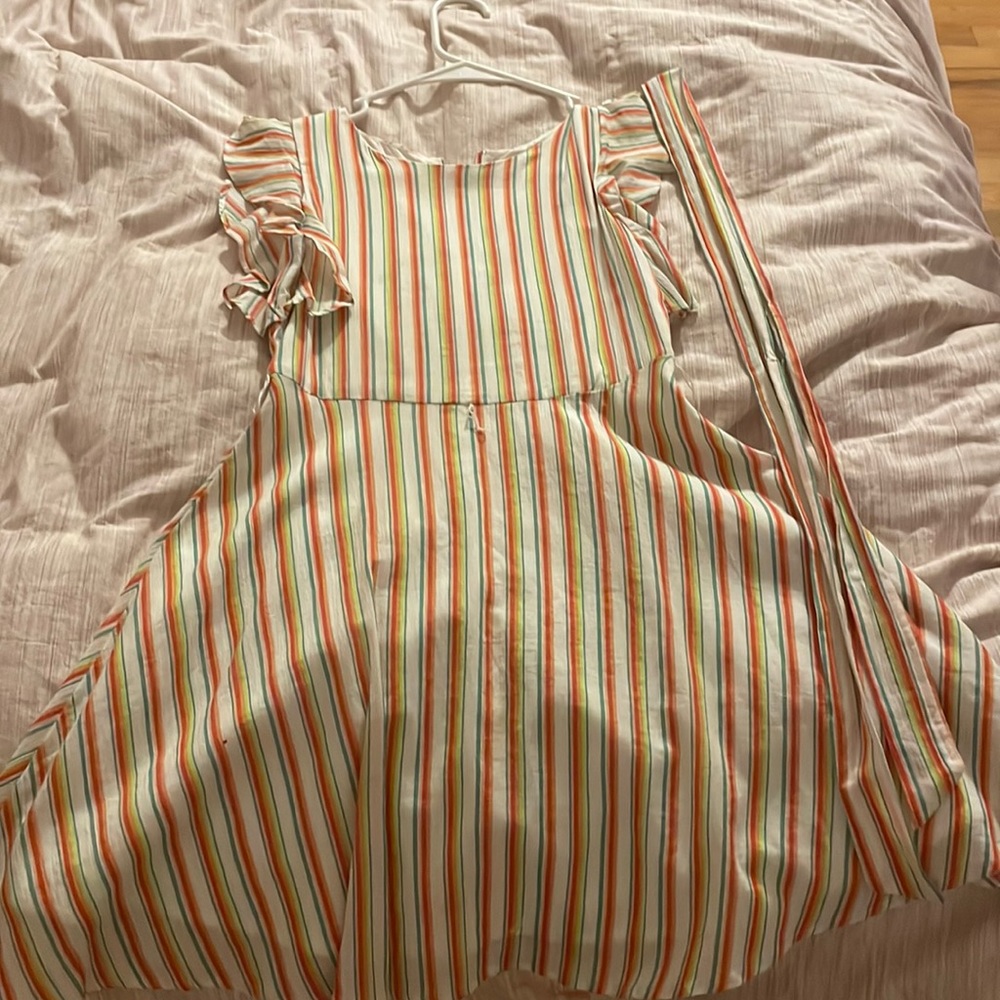 Multi colored dress with sash